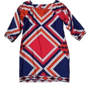 BRITT Ryan 100% silk dress with bubble sleeves